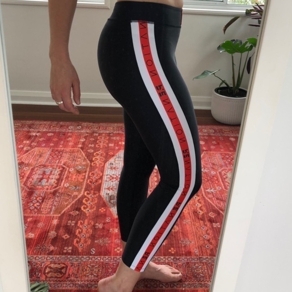 P.E. Nation Black Spellout Leggings Small - Picture 1 of 8